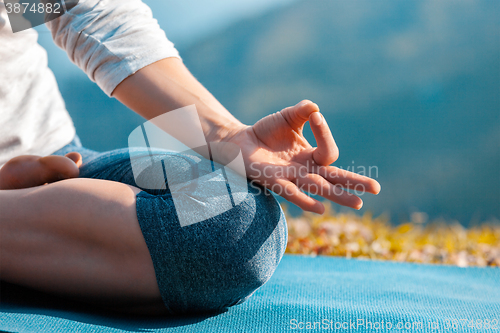 Image of Close up Padmasana lotus pose