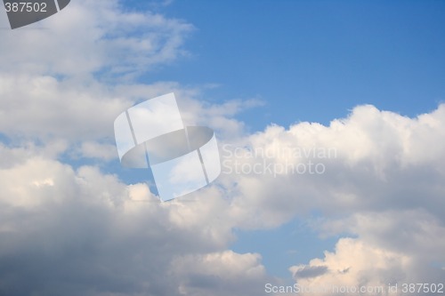 Image of Clouds in the blue sky.