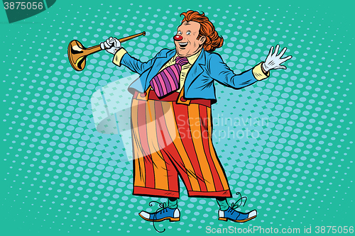 Image of Circus clown in bright clothes