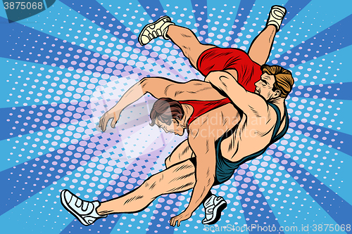 Image of Greco Roman wrestling men