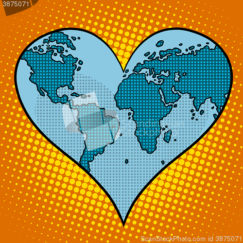 Image of Heart earth planet