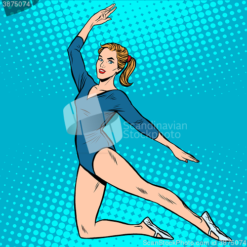 Image of Beautiful gymnast sports summer games
