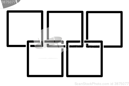 Image of Black and white sports ring games summer competition