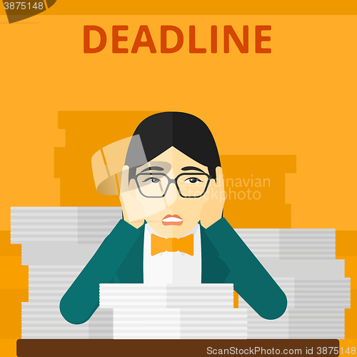 Image of Woman having problem with deadline.