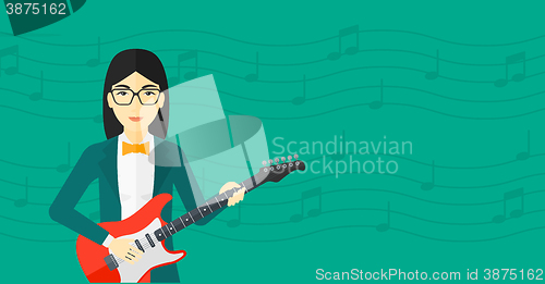 Image of Musician playing electric guitar.