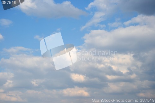 Image of Clouds in the blue sky.