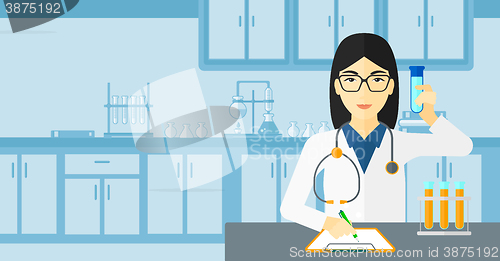 Image of Laboratory assistant working.