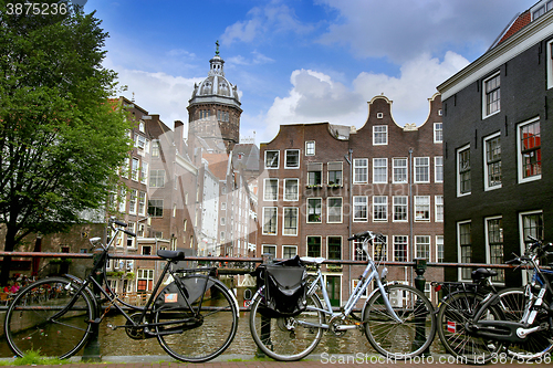 Image of AMSTERDAM, THE NETHERLANDS - AUGUST 19, 2015: View on Saint Nich