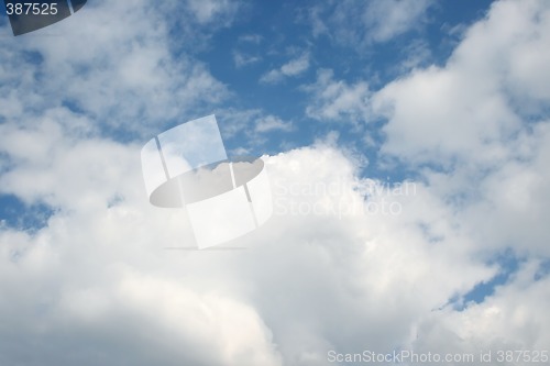 Image of Clouds in the blue sky.