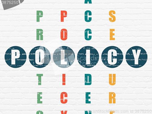 Image of Insurance concept: Policy in Crossword Puzzle