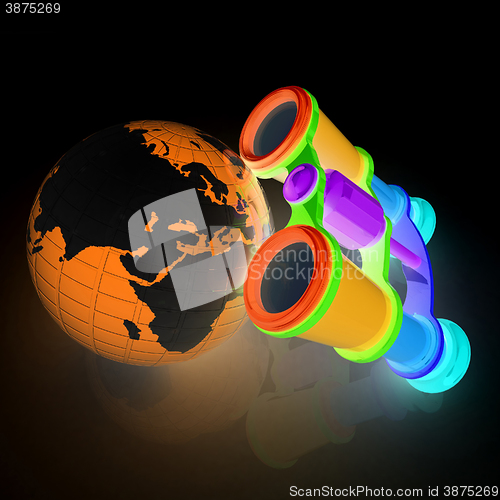 Image of binocular around earth