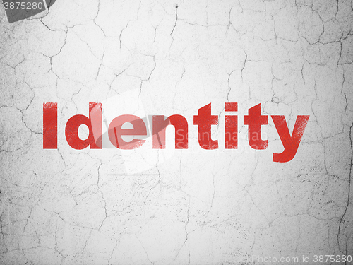 Image of Security concept: Identity on wall background