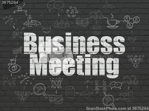 Image of Business concept: Business Meeting on wall background