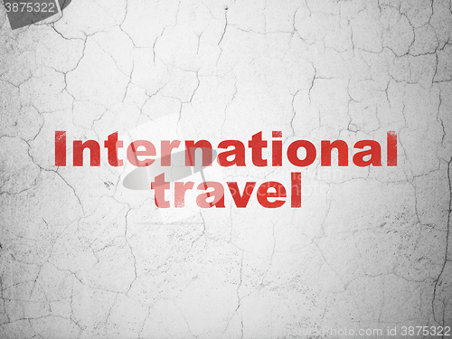 Image of Vacation concept: International Travel on wall background