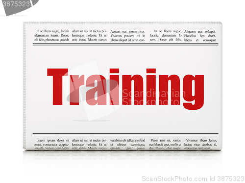 Image of Learning concept: newspaper headline Training