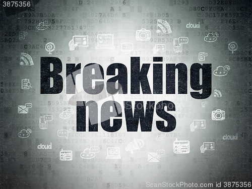 Image of News concept: Breaking News on Digital Paper background