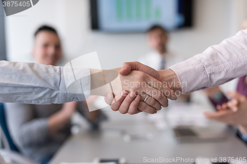 Image of business womans handshake