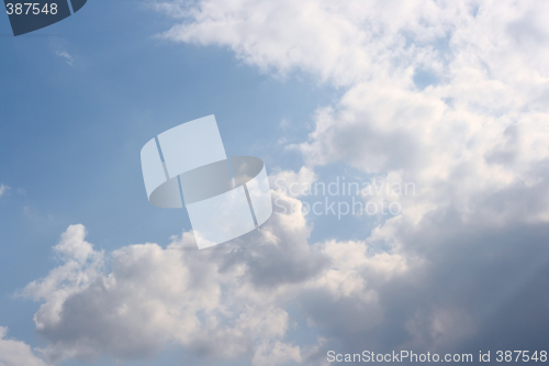 Image of Clouds in the blue sky.