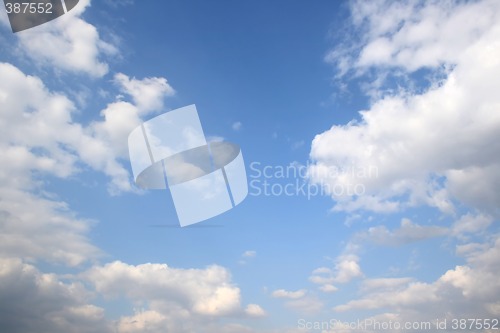 Image of Clouds in the blue sky.