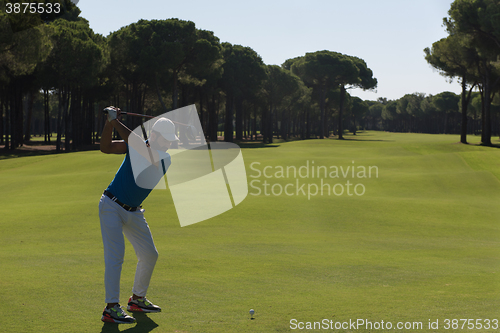 Image of golf player hitting shot