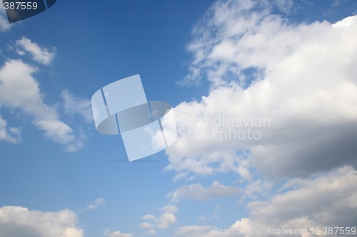 Image of Clouds in the blue sky.