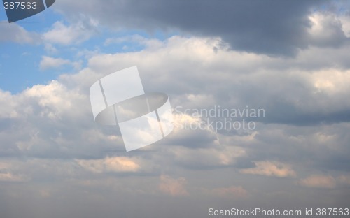 Image of Clouds in the blue sky.