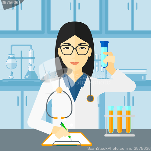 Image of Laboratory assistant working.