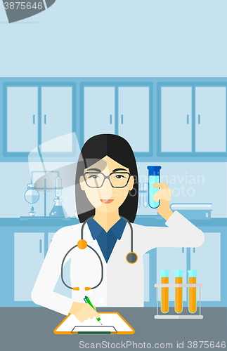 Image of Laboratory assistant working.