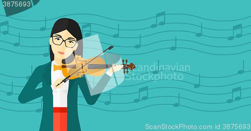 Image of Woman playing violin.