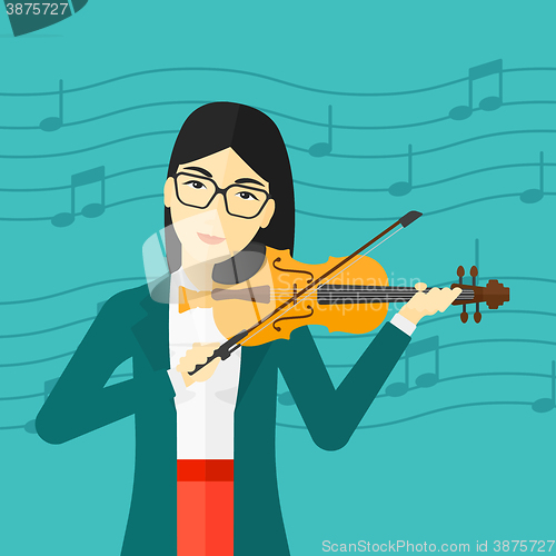 Image of Woman playing violin.