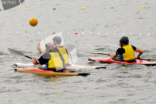Image of People in kayak playing polo