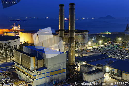 Image of power station night