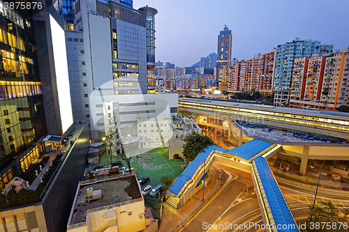 Image of Hong Kong downtown at night