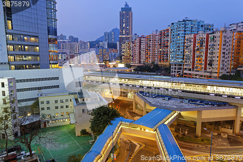 Image of Hong Kong downtown at night