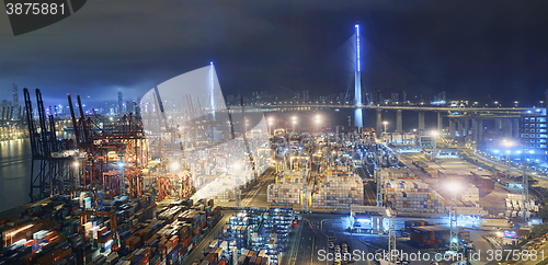 Image of Container port in Hong Kong 