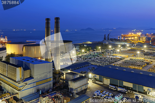 Image of power station night