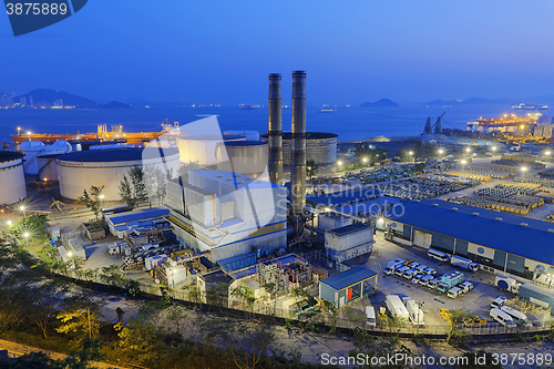 Image of power station night