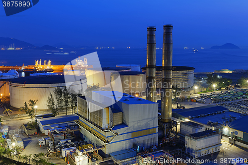 Image of power station night