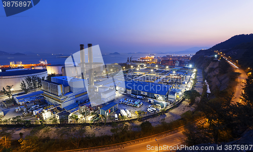 Image of power station night