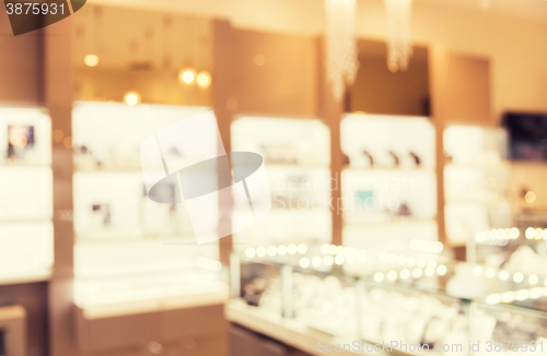 Image of jewelry store blurred background