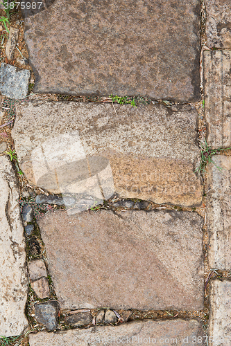 Image of close up of paving stone outdoors