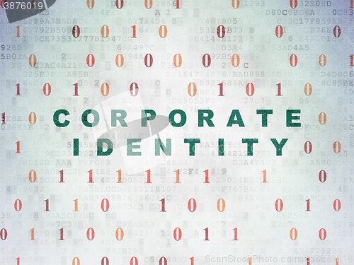 Image of Business concept: Corporate Identity on Digital Paper background