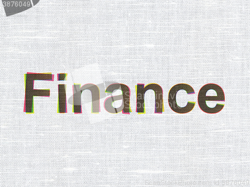 Image of Money concept: Finance on fabric texture background