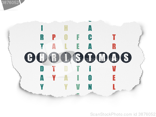 Image of Holiday concept: Christmas in Crossword Puzzle