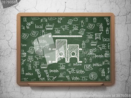Image of Politics concept: Election on School board background