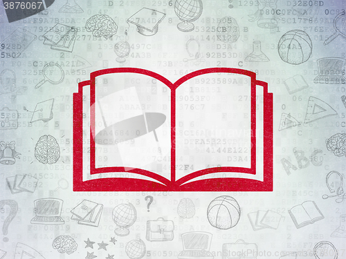 Image of Education concept: Book on Digital Paper background