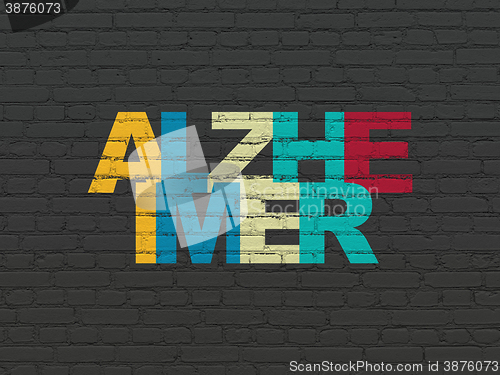 Image of Medicine concept: Alzheimer on wall background