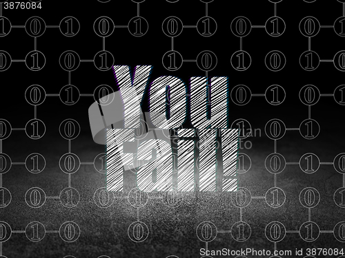 Image of Business concept: You Fail! in grunge dark room