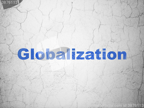 Image of Finance concept: Globalization on wall background