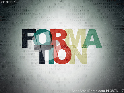 Image of Studying concept: Formation on Digital Paper background